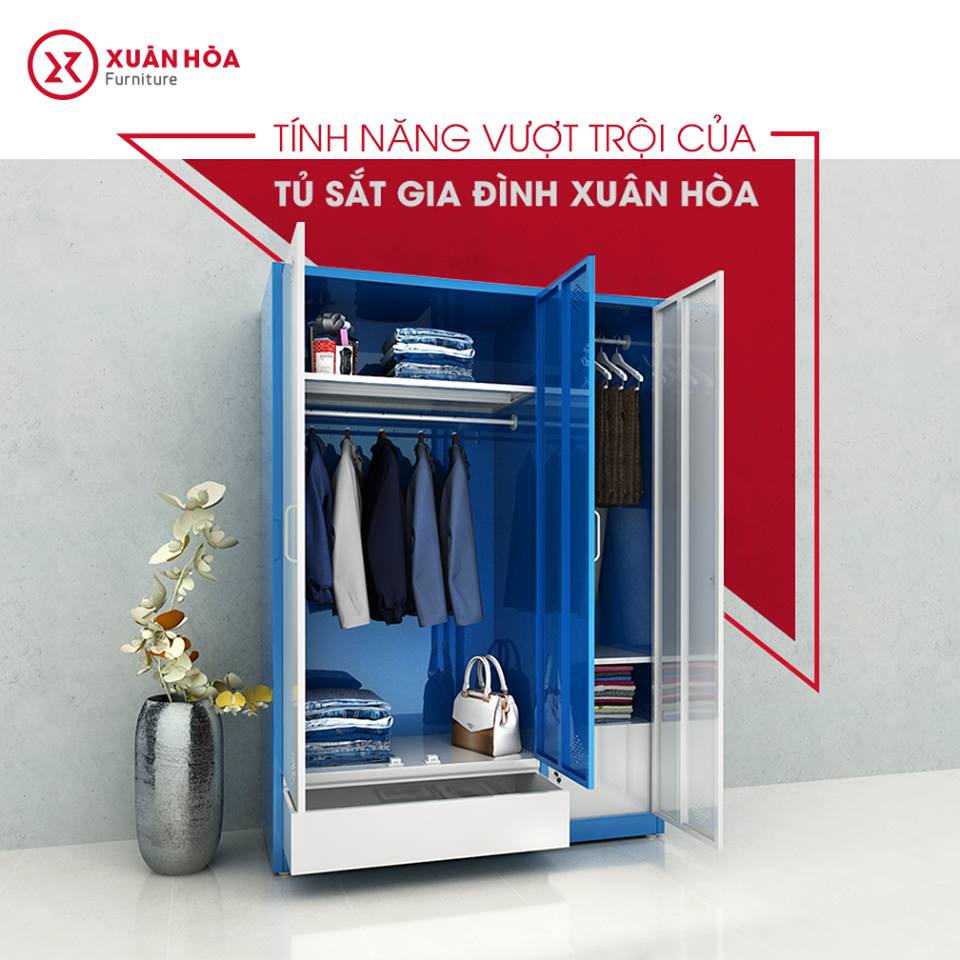 Tủ quần áo CA-9A-1KL thiết kế thông minh tiện lợi