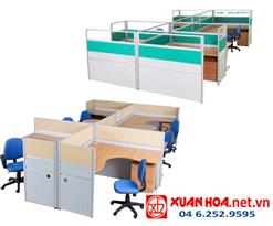 Bàn làm việc kèm vách ngăn nội thất văn phòng