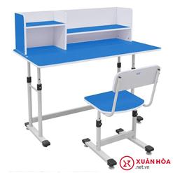 Bàn học liền giá sách BHS-13-07 Xanh